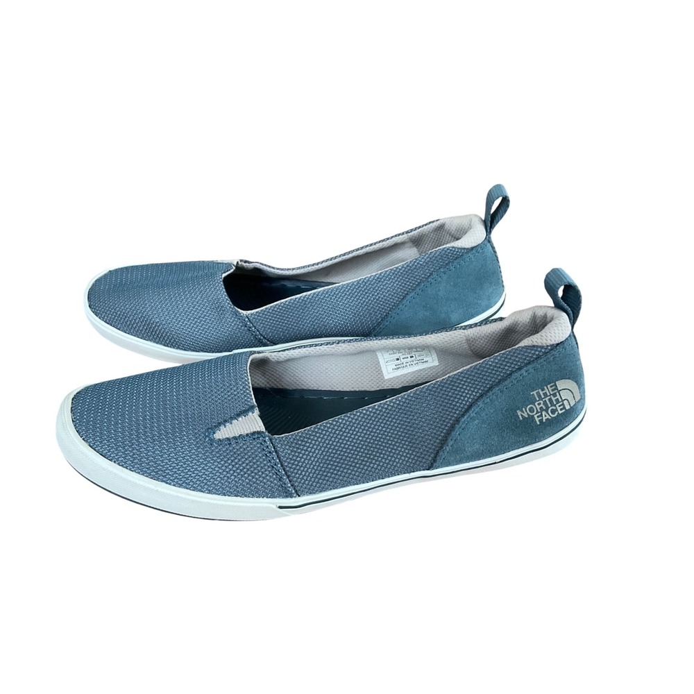 The North Face Skimmer II Flats Women 7 Blue Mesh Suede Slip On CCQ7 ARL TC3W